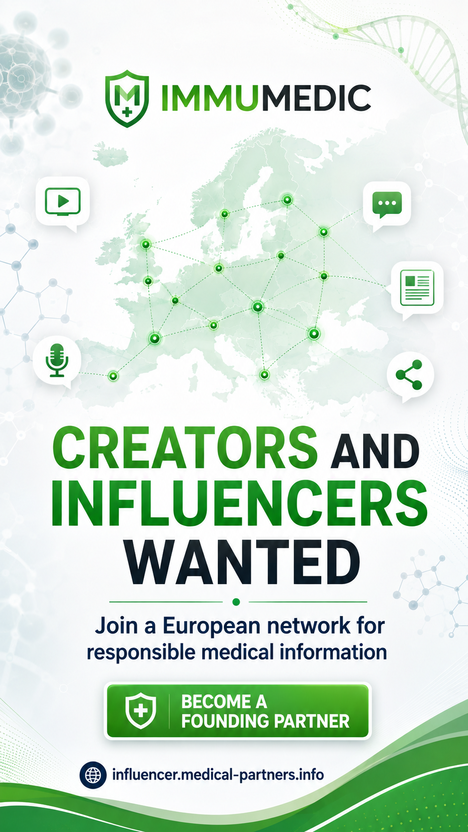 Creators and influencers wanted for a European medical information network
